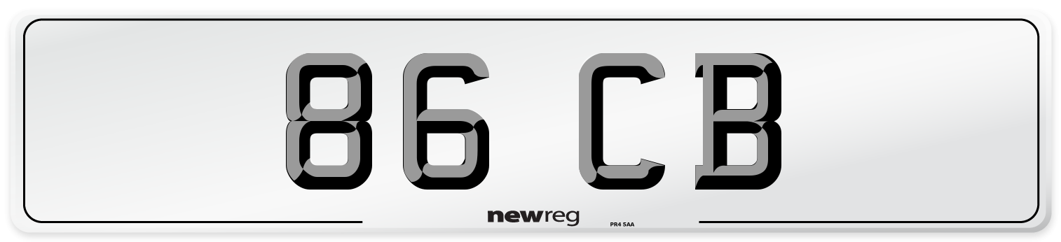 86 CB Number Plate from New Reg